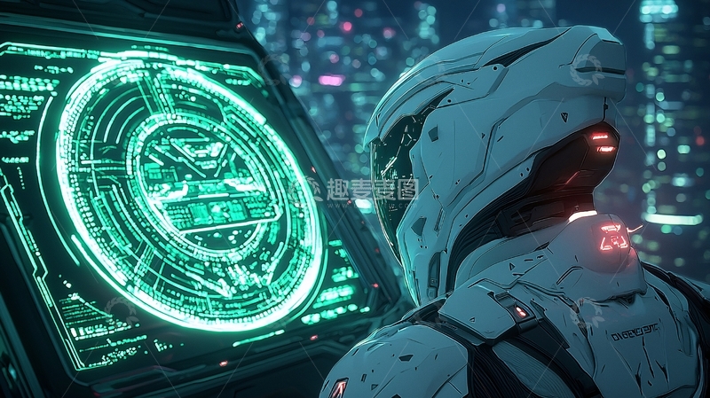 高清大图下载【趣麦麦图】未来战士在飞船中