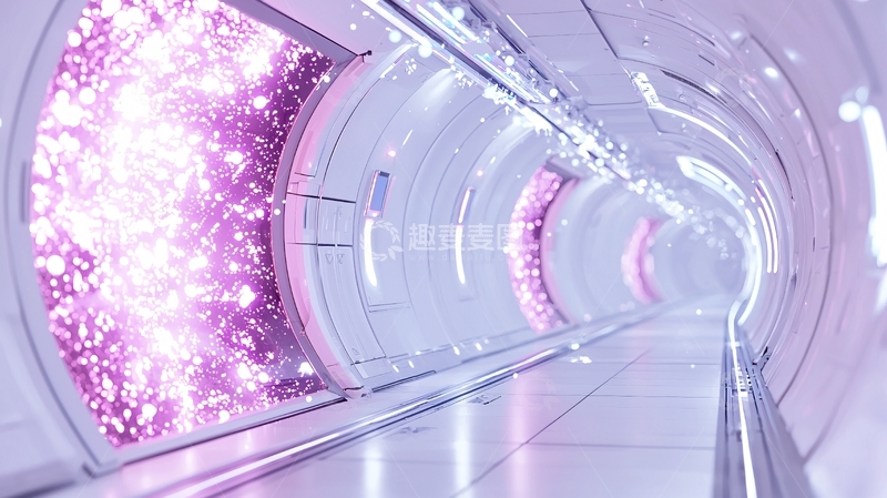 高清大图下载【趣麦麦图】未来科技隧道光影效果