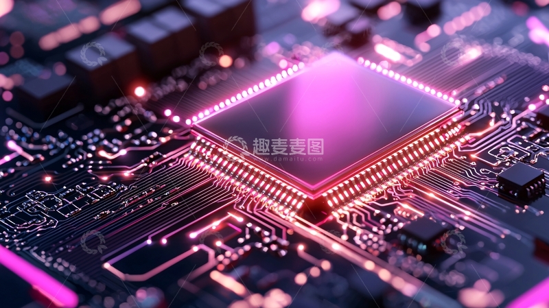 高清大图下载【趣麦麦图】未来科技电路板芯片