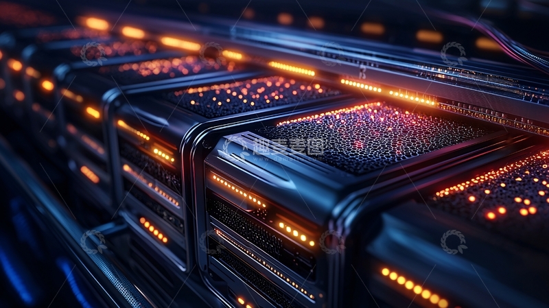 高清大图下载【趣麦麦图】未来科技服务器机柜