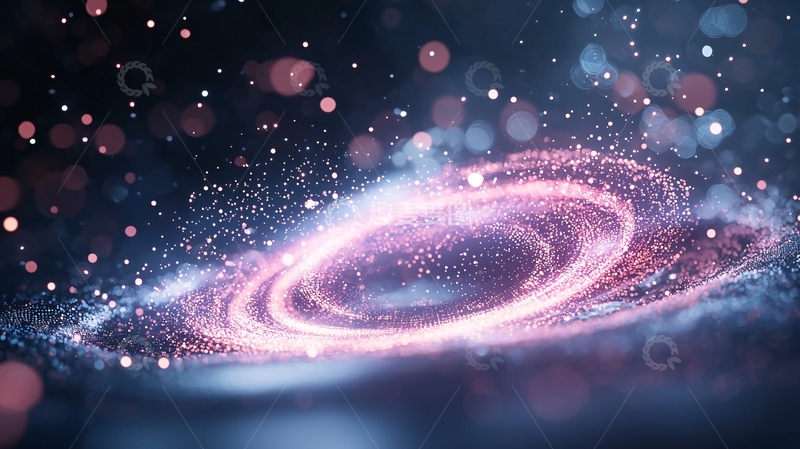 高清大图下载【趣麦麦图】梦幻粒子漩涡背景图