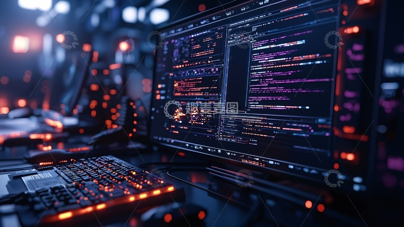 高清大图下载【趣麦麦图】科幻风格的电脑操作界面