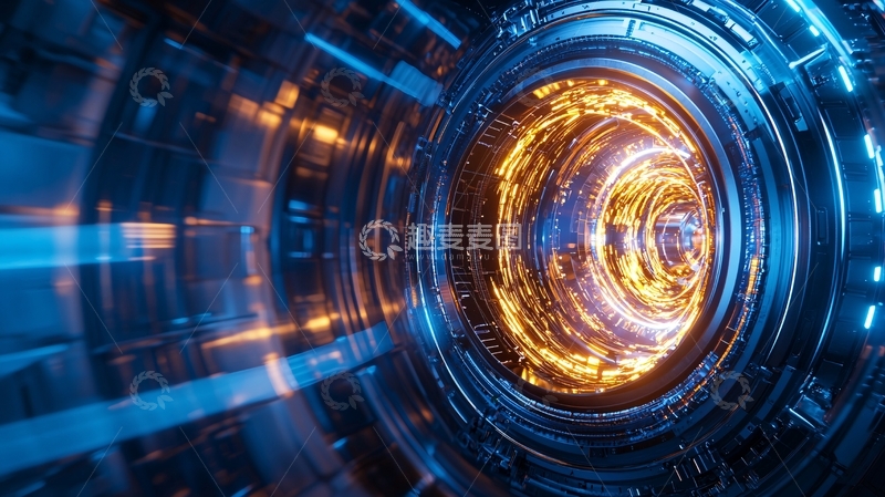 高清大图下载【趣麦麦图】未来科技隧道光影效果