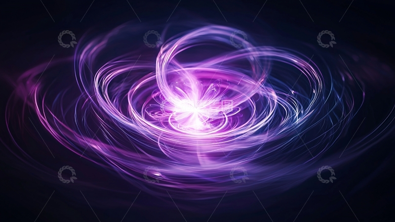 高清大图下载【趣麦麦图】紫色光晕旋转抽象艺术背景