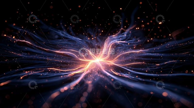 高清大图下载【趣麦麦图】光束交织的抽象艺术背景