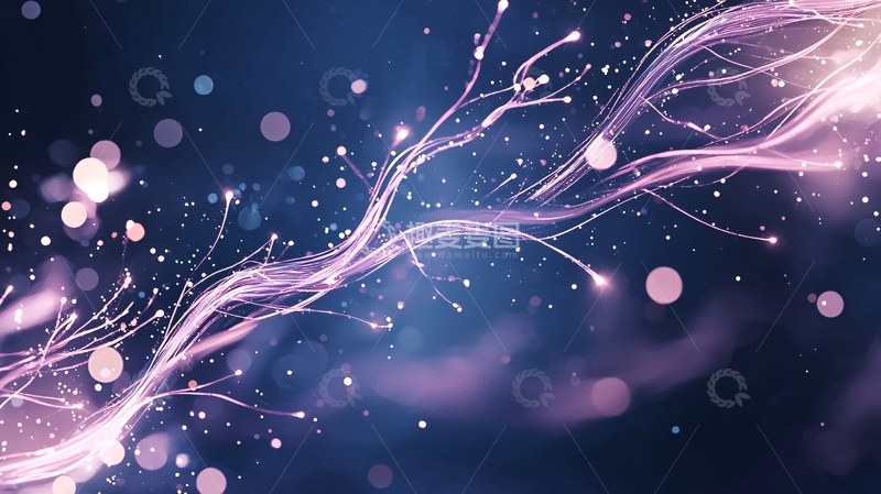 高清大图下载【趣麦麦图】梦幻光束粒子背景