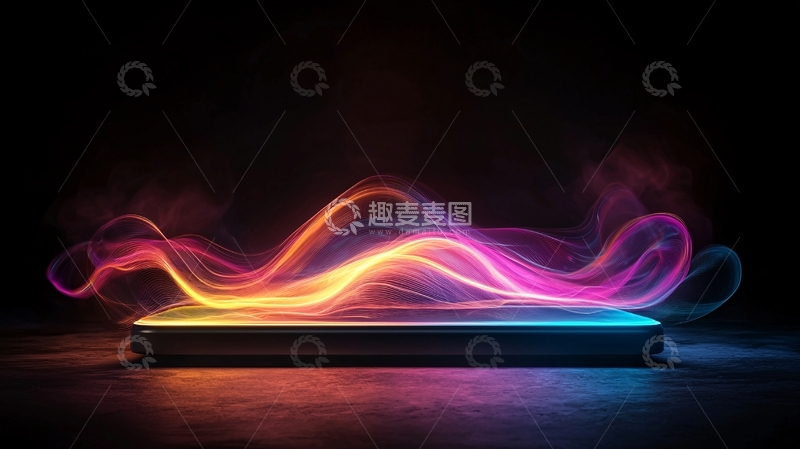 高清大图下载【趣麦麦图】手机屏幕上的动态光效