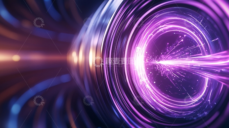 高清大图下载【趣麦麦图】紫色光圈动态效果背景素材