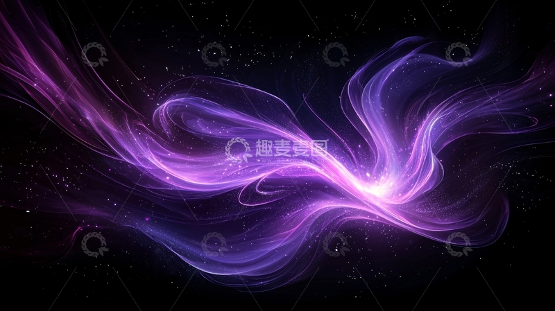 高清大图下载【趣麦麦图】紫色光流宇宙背景4