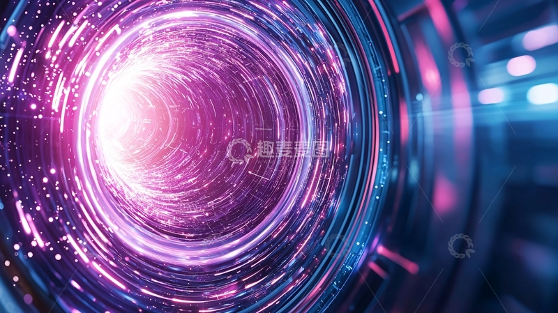 高清大图下载【趣麦麦图】紫色光圈动态效果背景