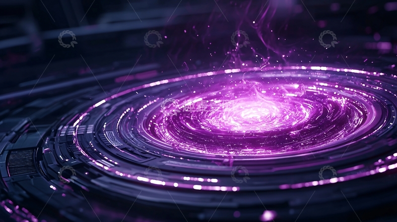 高清大图下载【趣麦麦图】紫色漩涡能量圈