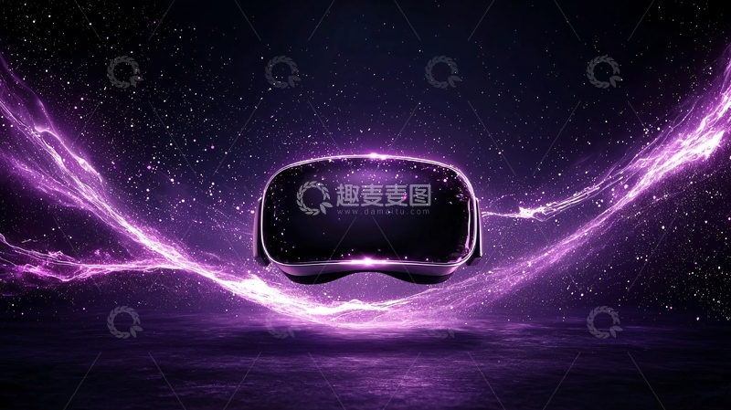 高清大图下载【趣麦麦图】虚拟现实头戴设备背景