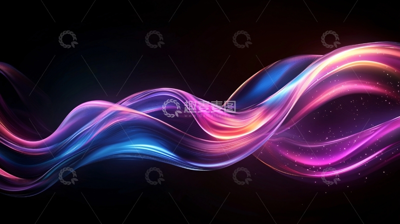 高清大图下载【趣麦麦图】色彩流动线条抽象背景