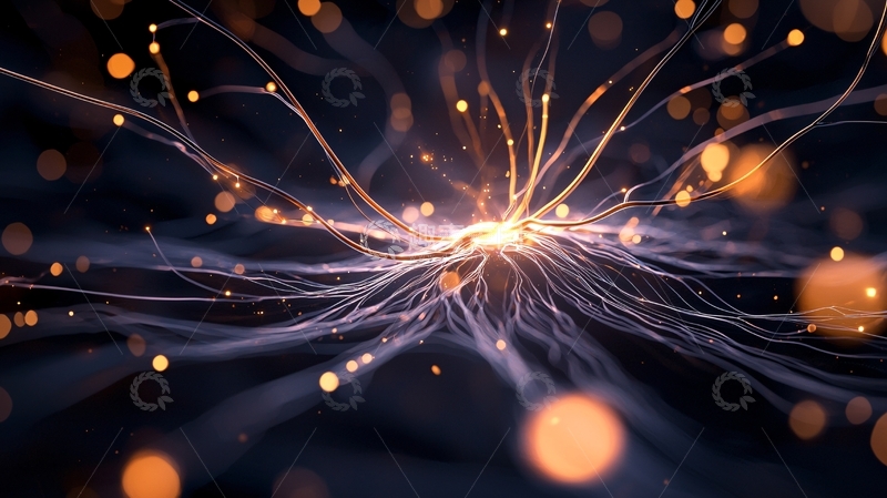 高清大图下载【趣麦麦图】神经元细胞发光动态效果