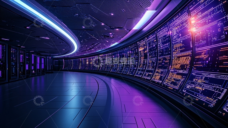 高清大图下载【趣麦麦图】未来科技控制室