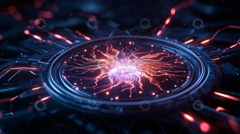 高清大图下载【趣麦麦图】未来科技电路板发光效果