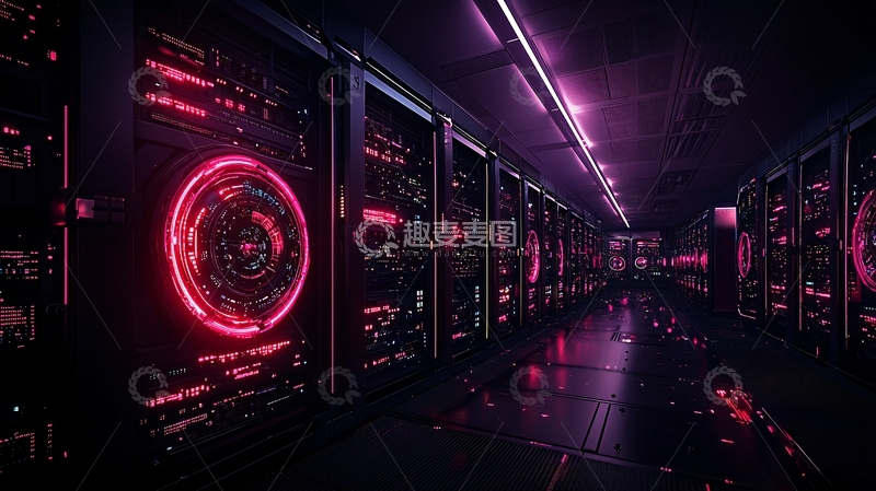 高清大图下载【趣麦麦图】未来科技服务器机房