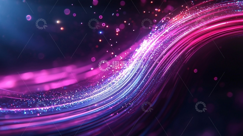 高清大图下载【趣麦麦图】光带流动效果背景素材