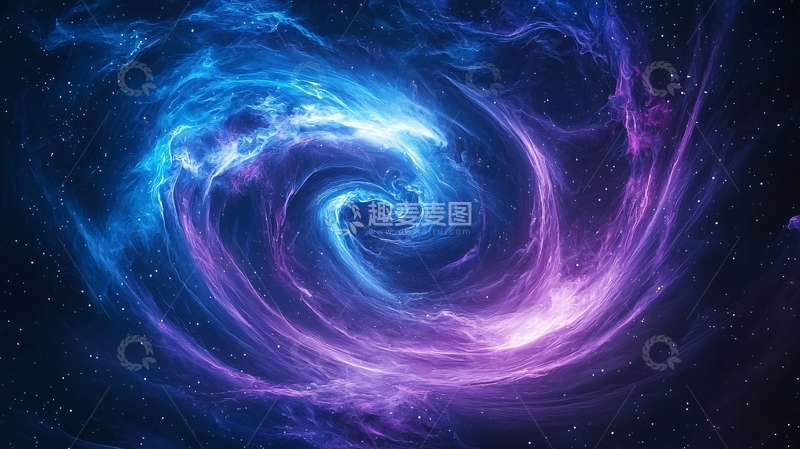 高清大图下载【趣麦麦图】宇宙漩涡星云背景图
