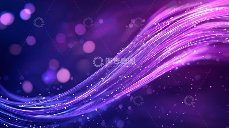 高清大图下载【趣麦麦图】紫色光带动态背景素材