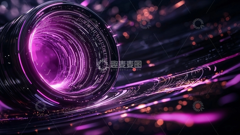 高清大图下载【趣麦麦图】未来科技光速穿梭