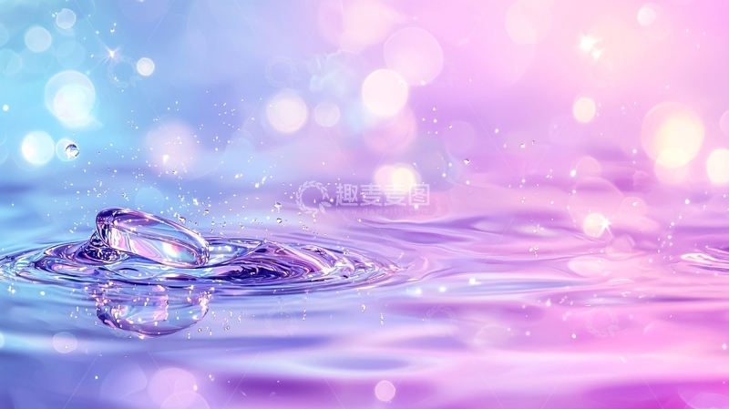 高清大图下载【趣麦麦图】梦幻水波光影效果背景图