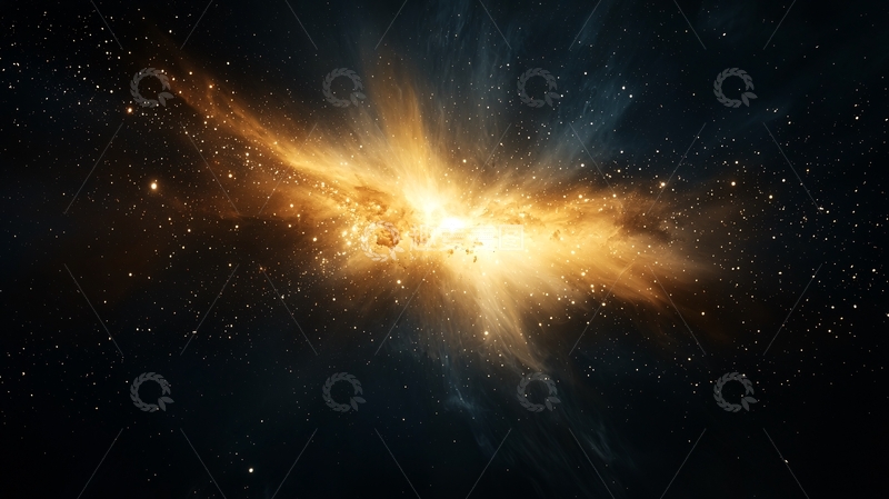 高清大图下载【趣麦麦图】星云爆炸光芒璀璨夜空