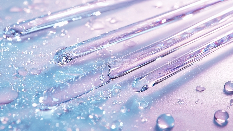 冰晶水滴流动效果背景图