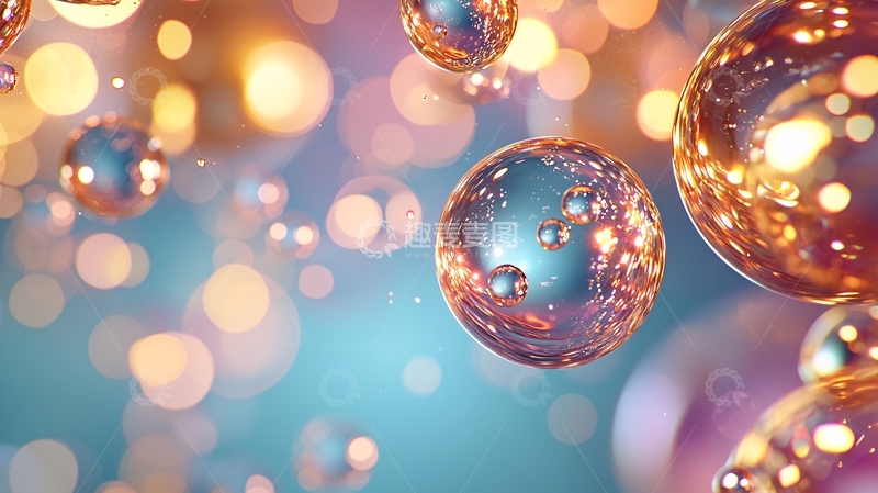 高清大图下载【趣麦麦图】梦幻泡泡背景素材