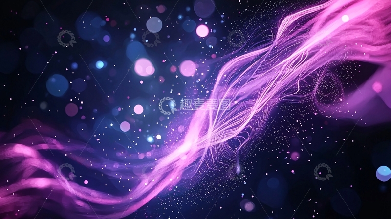 高清大图下载【趣麦麦图】梦幻紫色光流背景素材