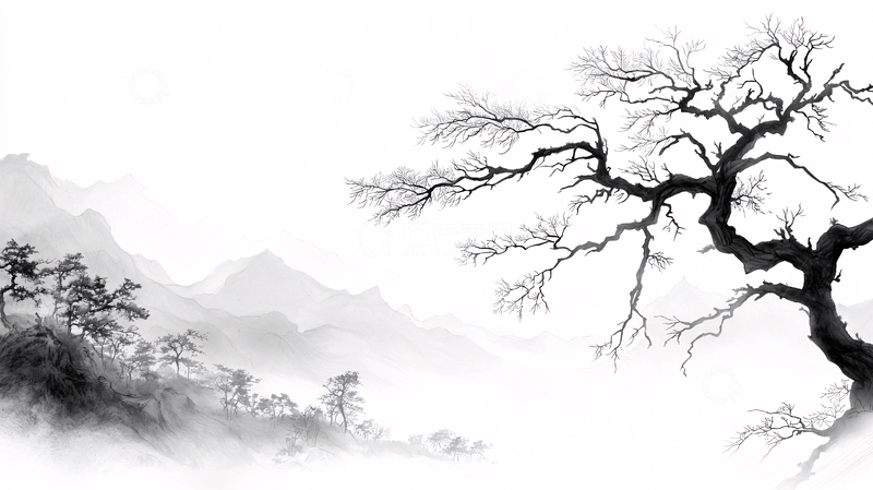 高清大图下载【趣麦麦图】水墨山水画高清图片
