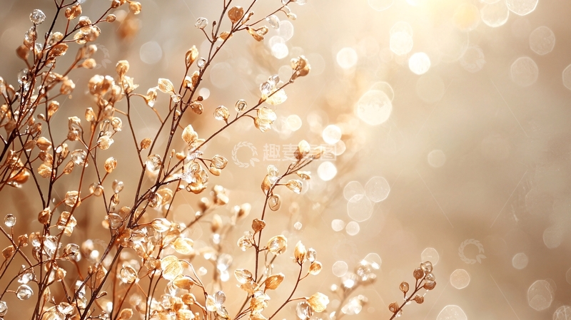 高清大图下载【趣麦麦图】冬日阳光下的干花