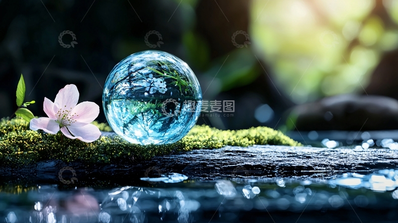 高清大图下载【趣麦麦图】水晶球与自然之美