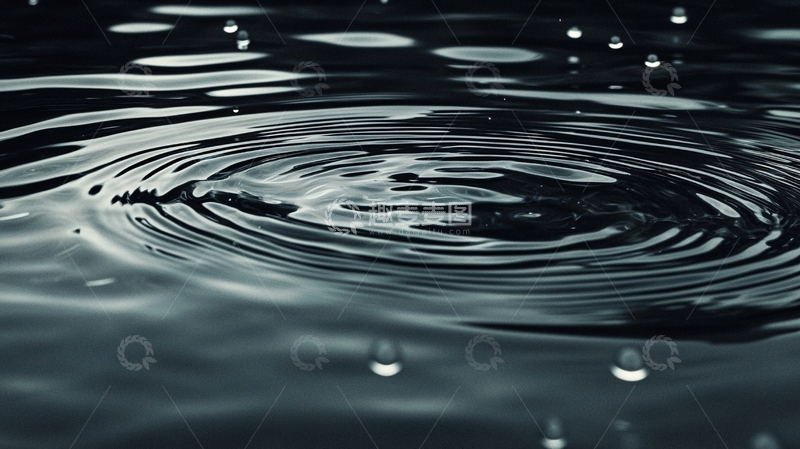 高清大图下载【趣麦麦图】水滴激起的涟漪