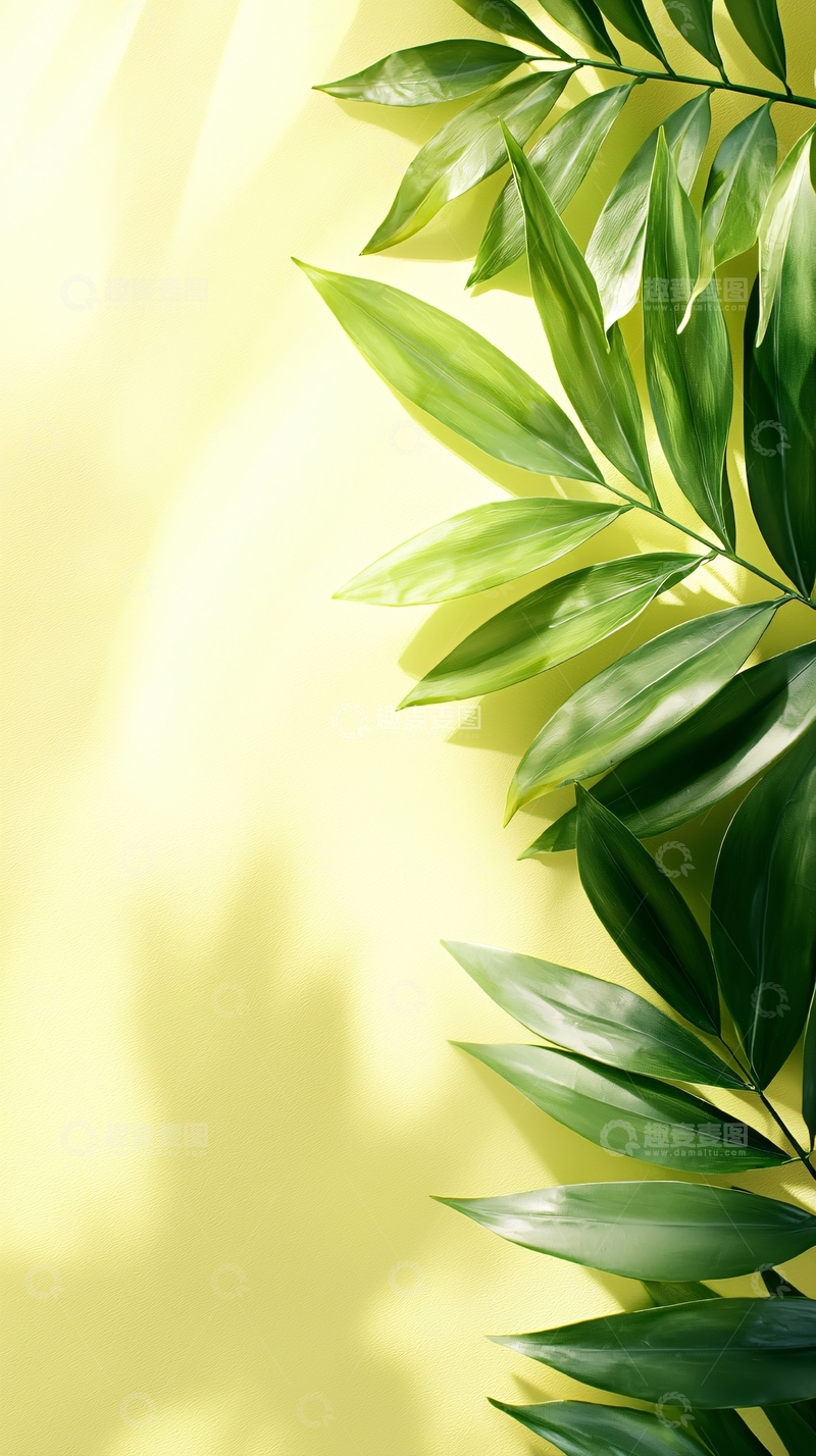 高清大图下载【趣麦麦图】清新绿叶背景素材