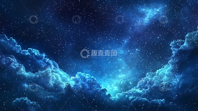 高清大图下载【趣麦麦图】梦幻星空与云彩