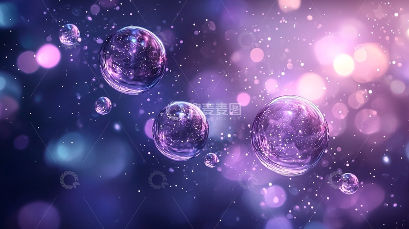 高清大图下载【趣麦麦图】梦幻泡泡背景素材