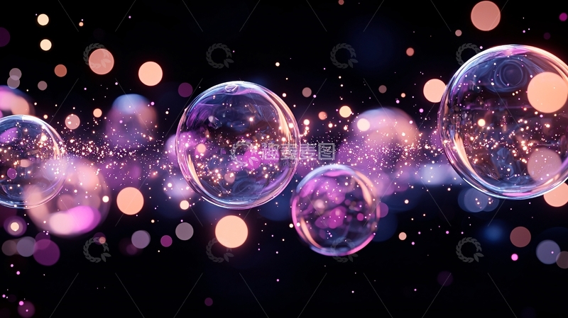 高清大图下载【趣麦麦图】梦幻泡泡背景素材