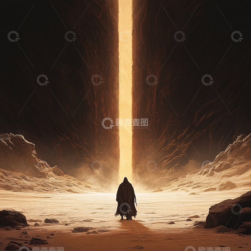 高清大图下载【趣麦麦图】沙漠尽头的神秘通道
