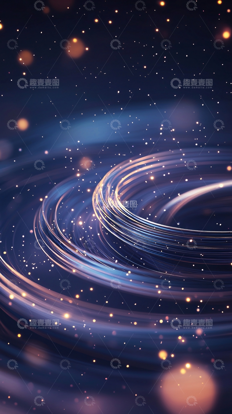 高清大图下载【趣麦麦图】光束流动星空背景