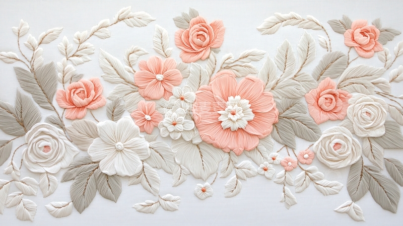 高清大图下载【趣麦麦图】立体花朵装饰图案素材