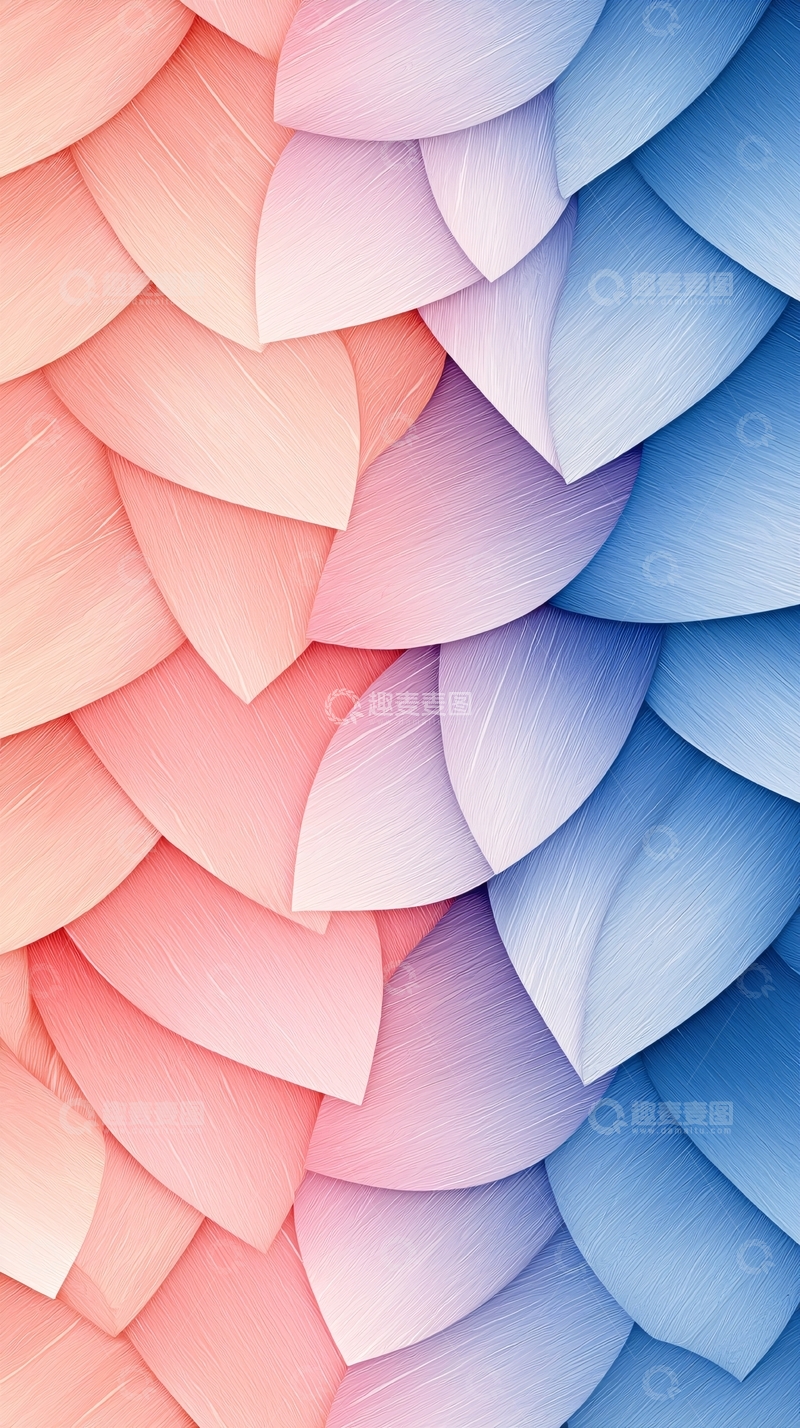 高清大图下载【趣麦麦图】渐变花瓣抽象背景图