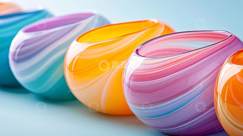 高清大图下载【趣麦麦图】色彩渐变玻璃球装饰素材