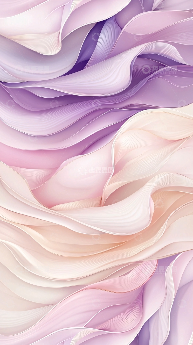 高清大图下载【趣麦麦图】柔和波浪抽象背景