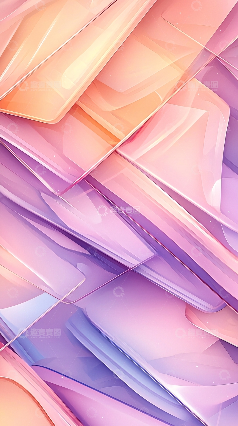 高清大图下载【趣麦麦图】梦幻渐变几何抽象背景