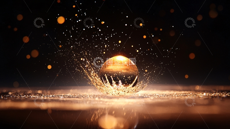 高清大图下载【趣麦麦图】璀璨星空下的水晶球