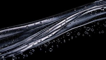 流动的水波与气泡