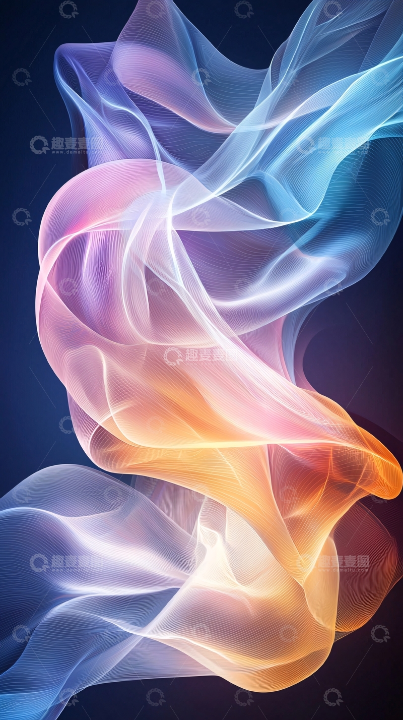 高清大图下载【趣麦麦图】抽象线条艺术背景