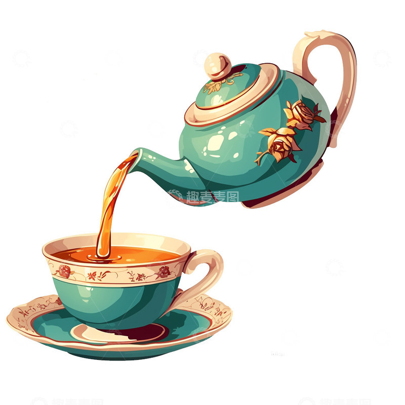 高清大图下载【趣麦麦图】茶具用品免抠元素6