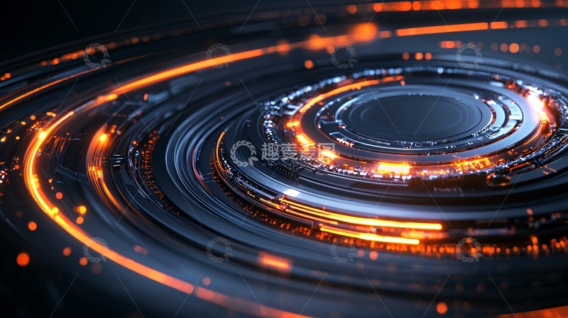 高清大图下载【趣麦麦图】未来科技感圆形界面设计